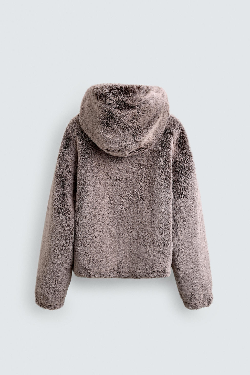 FAUX FUR HOODIE JACKET - Zara фото 9