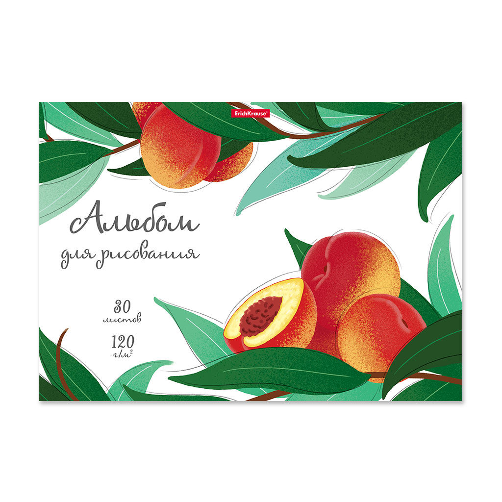 АКЦИЯ Цена за 32 шт. Альбом для рисования на клею ErichKrause Juicy Fruits, А4, 30 листов