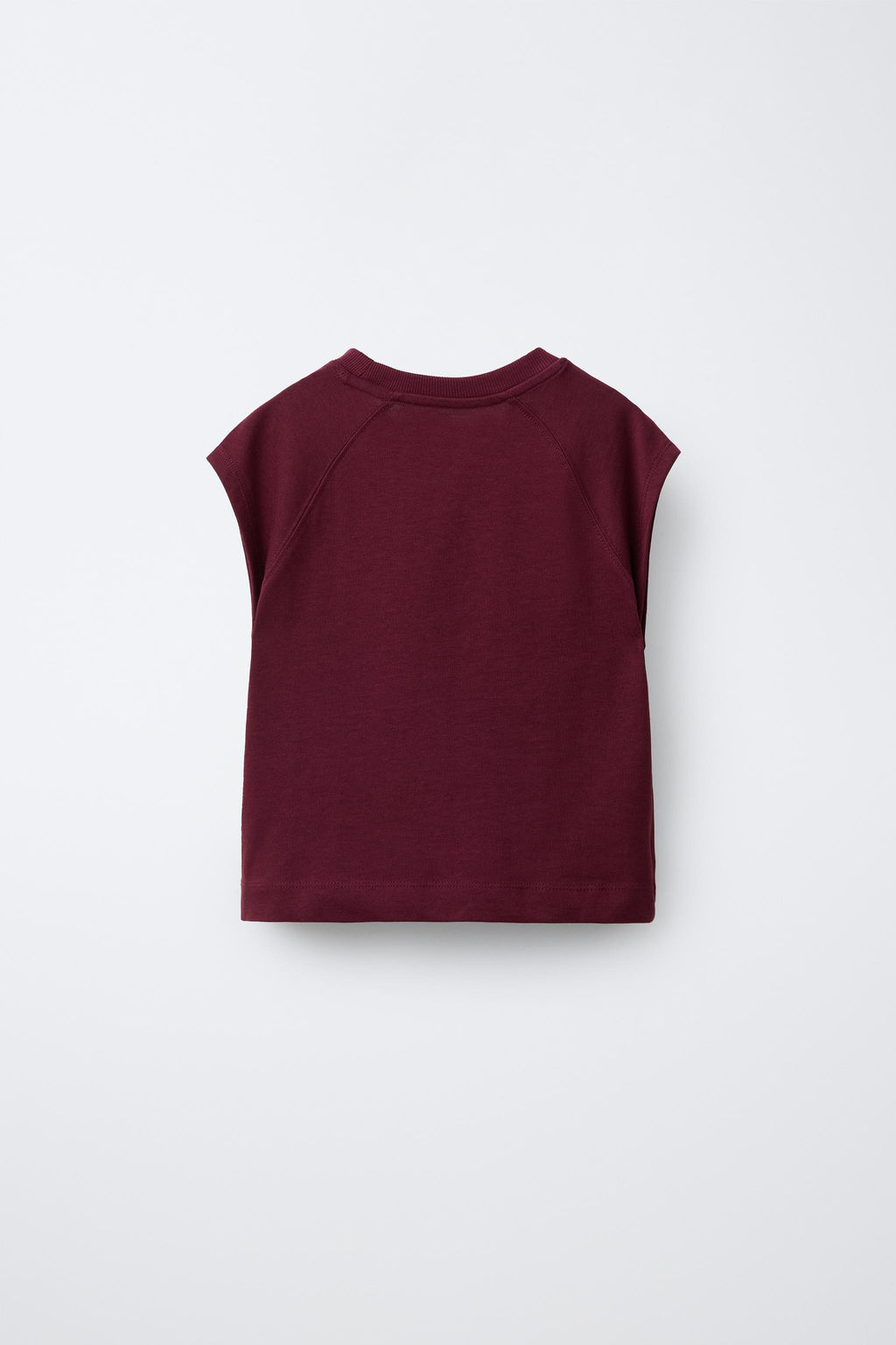 CAMISETA B?SICA MANGA RANGL?N / Burgundy - Zara фото 2