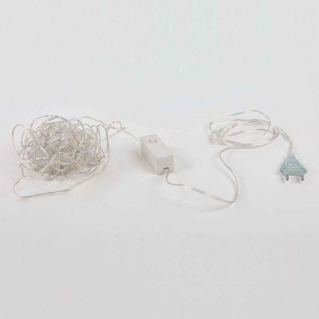 ULD-S1000-100/DTA WARM WHITE IP20 DEW BAND Гирлянда светодиодная "Полоса", 10м. 100 светодиодов. Теплый белый свет. Провод прозрачный. ТМ Uniel