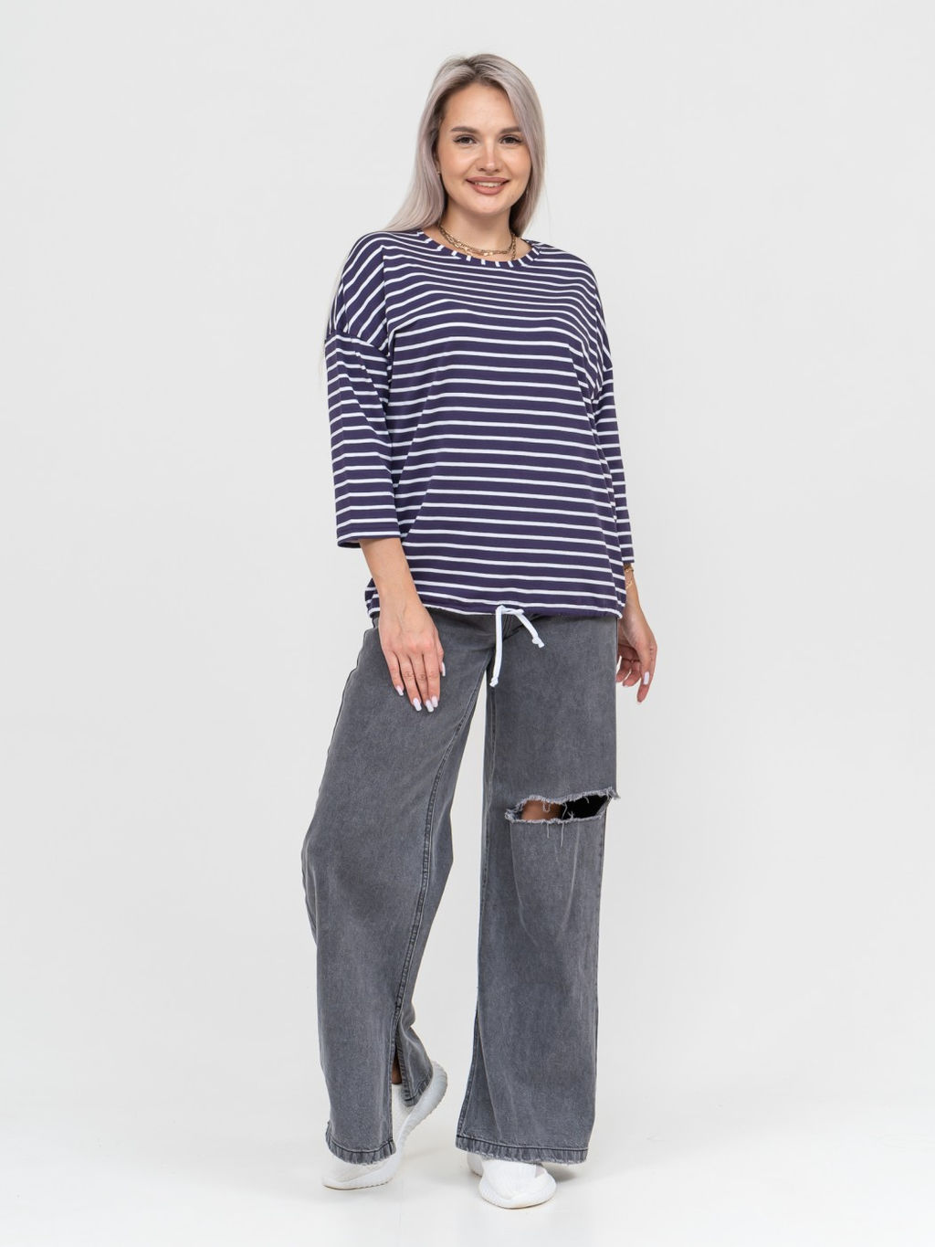 Лонгслив Николь Хлопок 95%, лайкра 5% тельняшка - Ивассорти фото 12