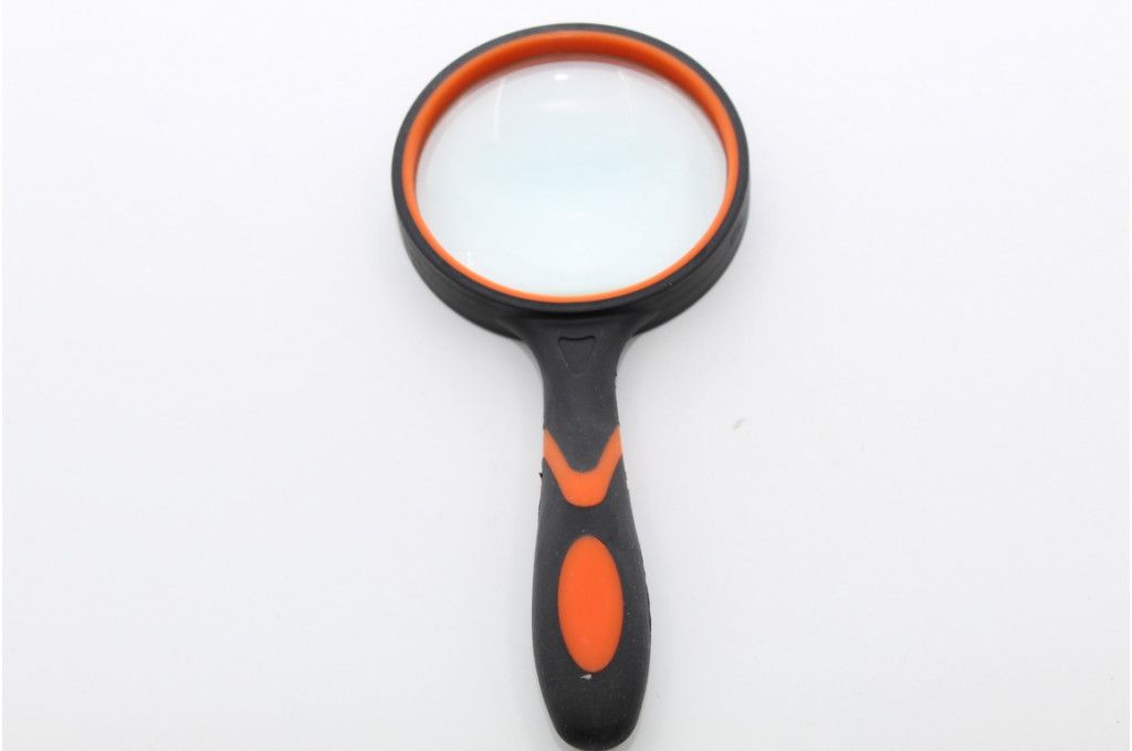 Лупа увеличительная 75mmХ4 чёрн-оранжевая