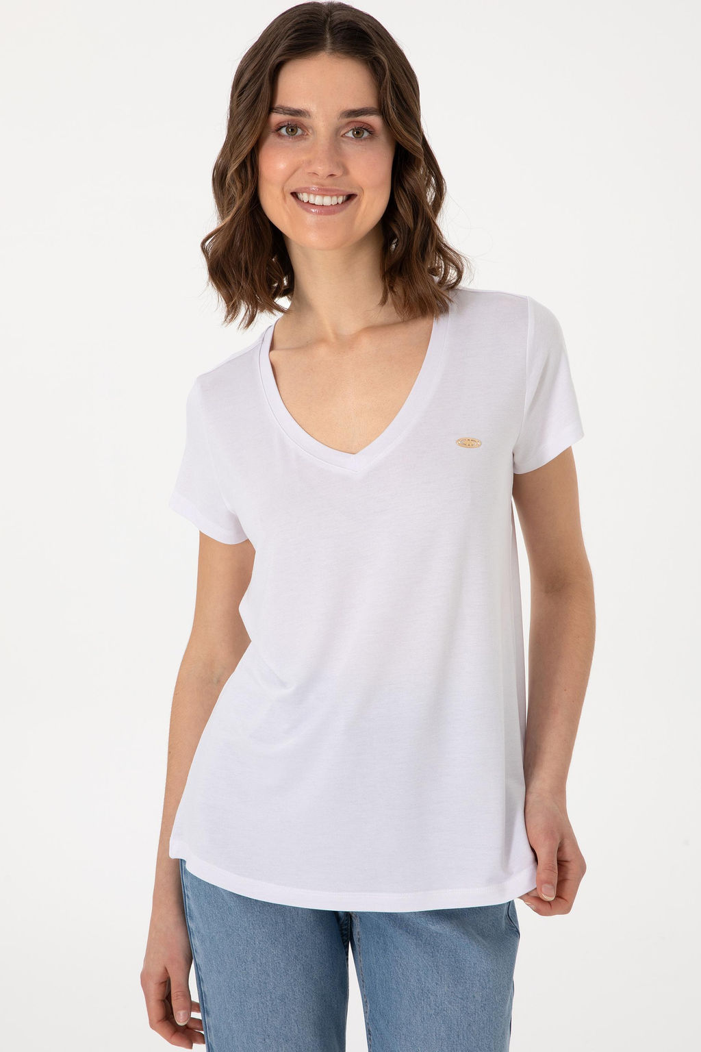 Kad_n Beyaz Basic Ti__rt Sepette S_rpriz _ndirim - U.s. polo assn фото 3