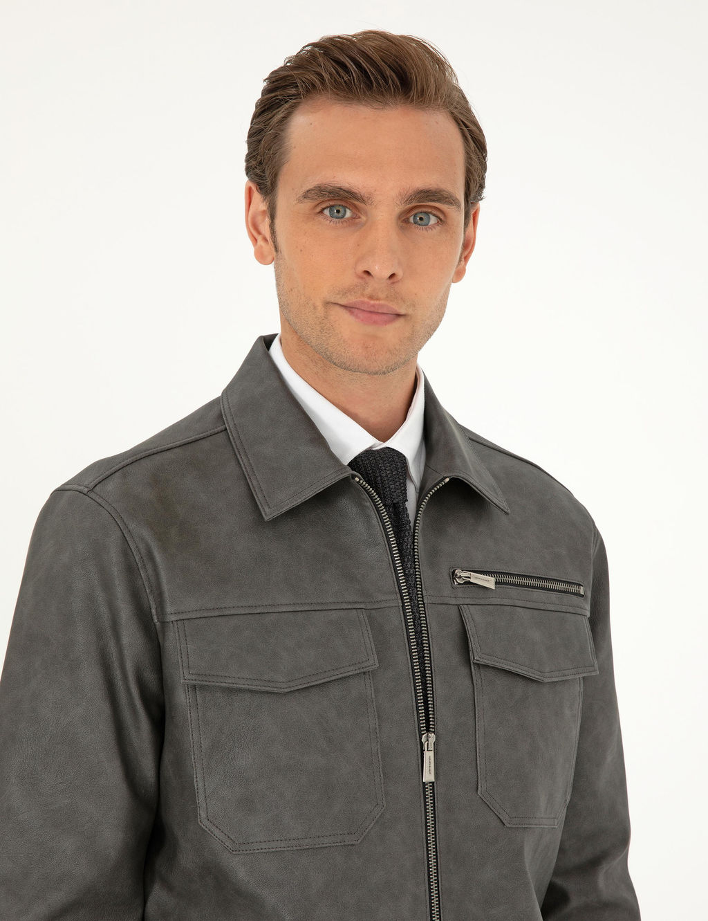Antrasit Deri Ceket - Pierre cardin фото 2