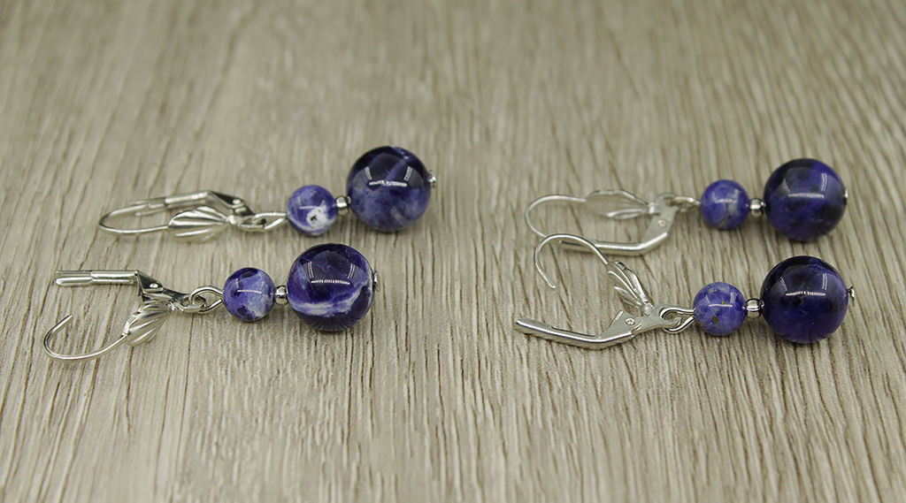 Серьги Бруснички из содалита - Agat77 фото 2