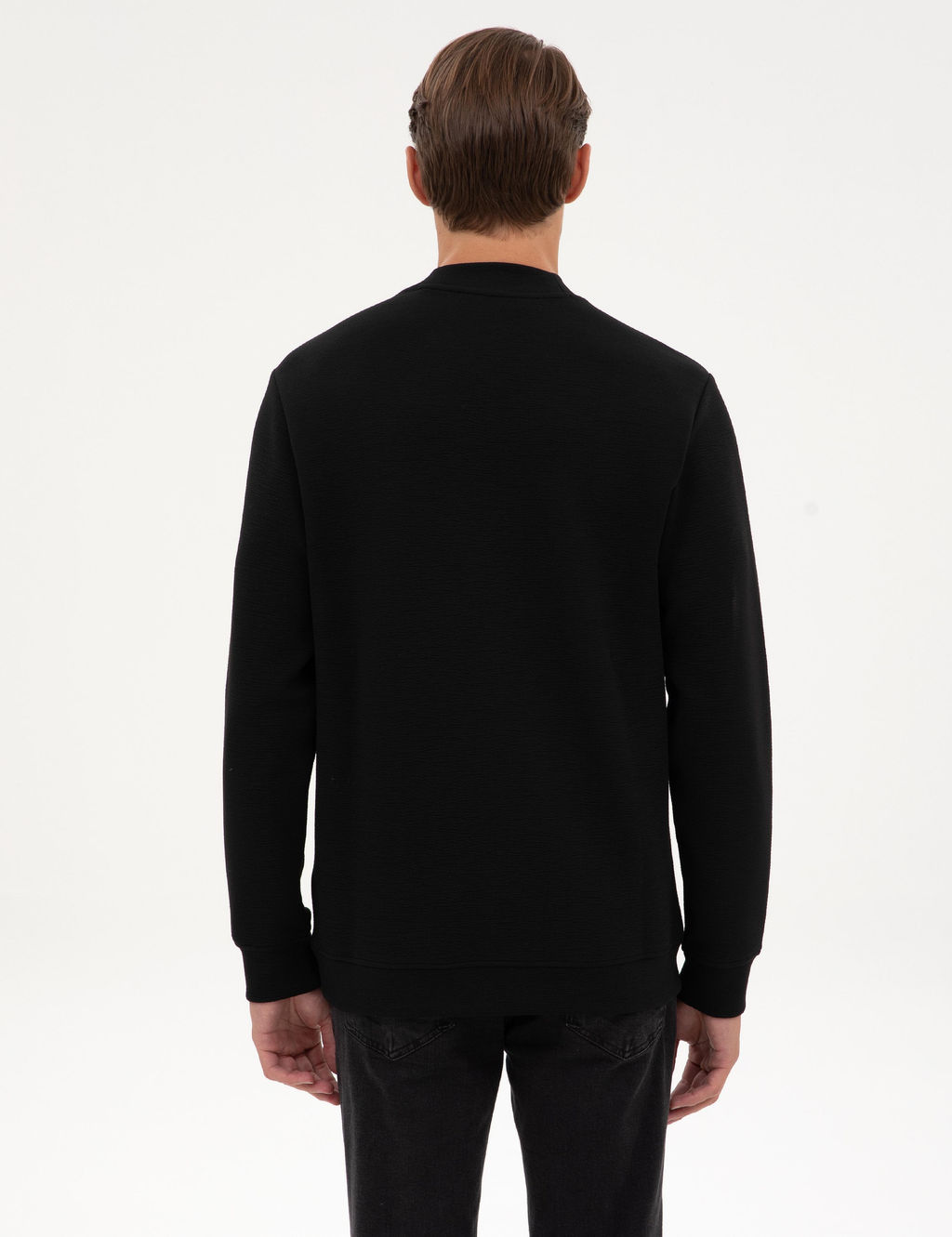 Siyah Regular Fit Sweatshirt - Pierre cardin фото 5