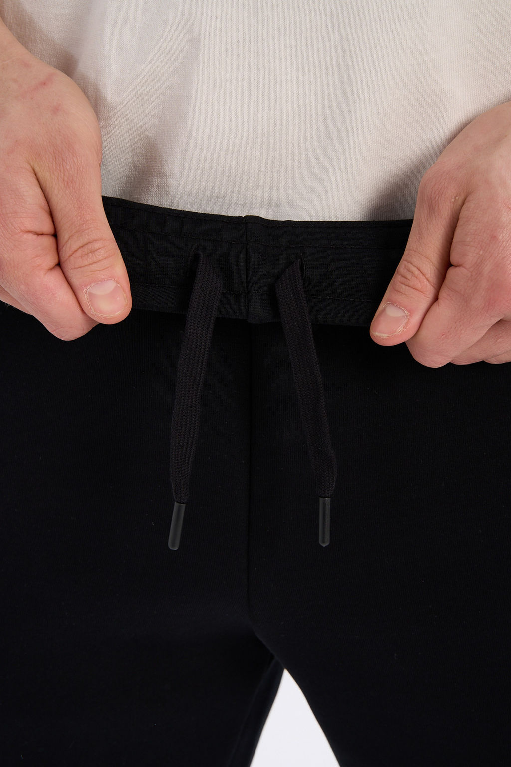 Брюки трикотажные удлиненные Черный