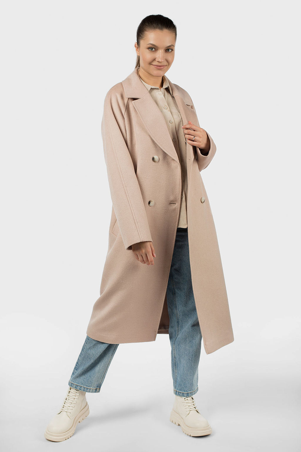 01-11275 Пальто женское демисезонное (пояс)