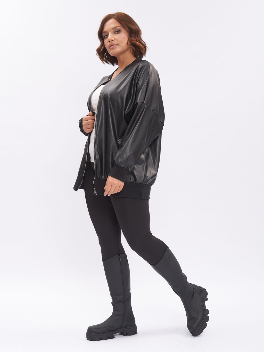 Бомбер из эко-кожи ZGA00409BLS01