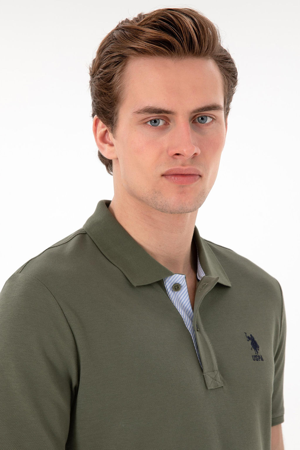 Erkek Regular Fit Polo Yaka Koyu Haki Basic Ti__rt Sepette S_rpriz _ndirim - U.s. polo assn фото 9