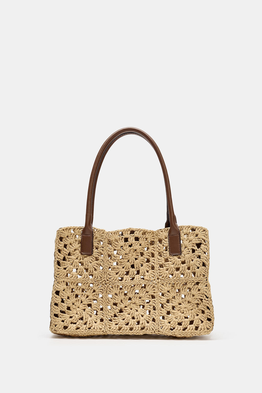 BOLSO SHOPPER EFECTO TRENZADO / Marr?n - Zara фото 3