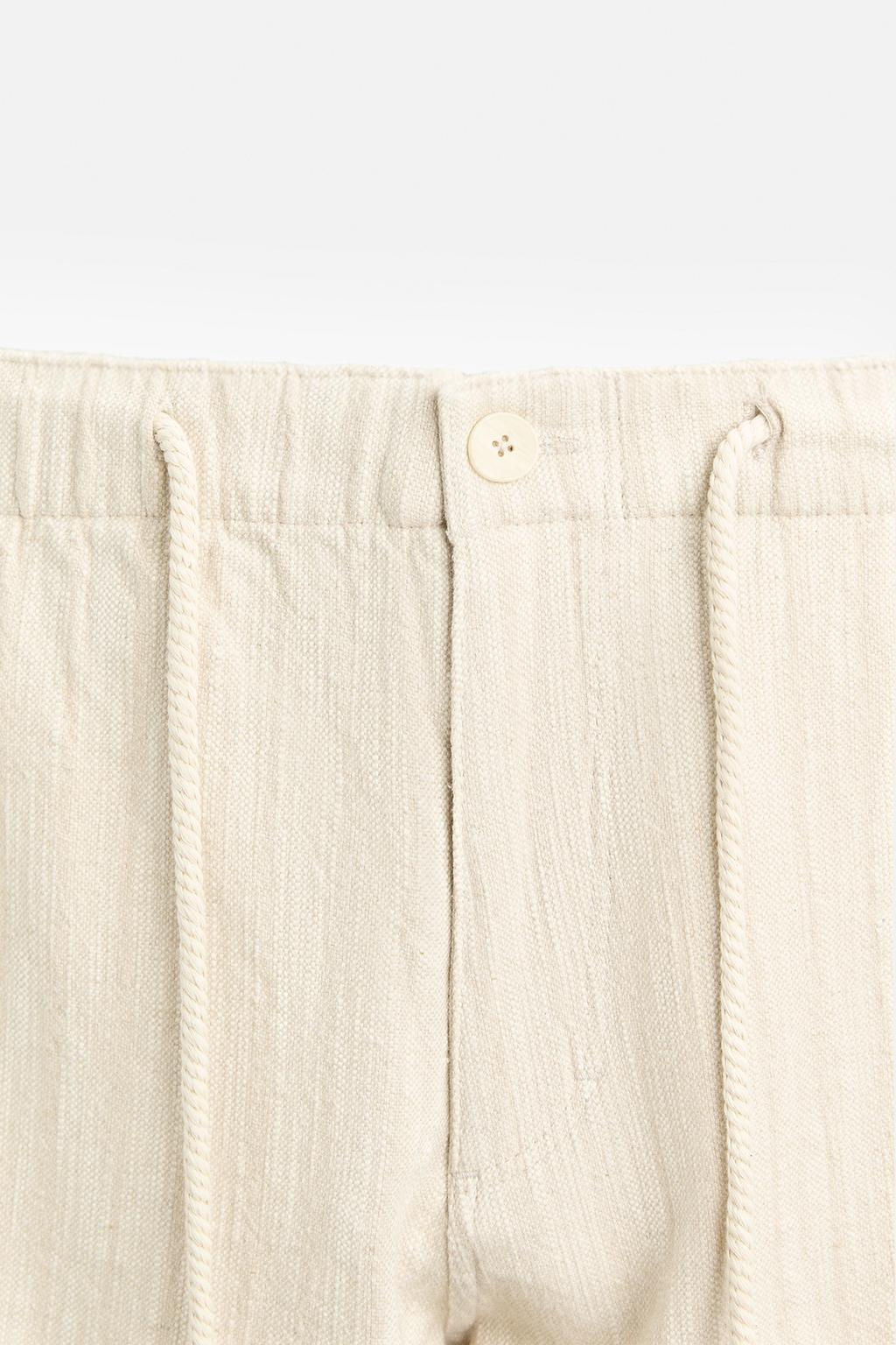 STRIPED TEXTURED TROUSERS - Zara фото 9