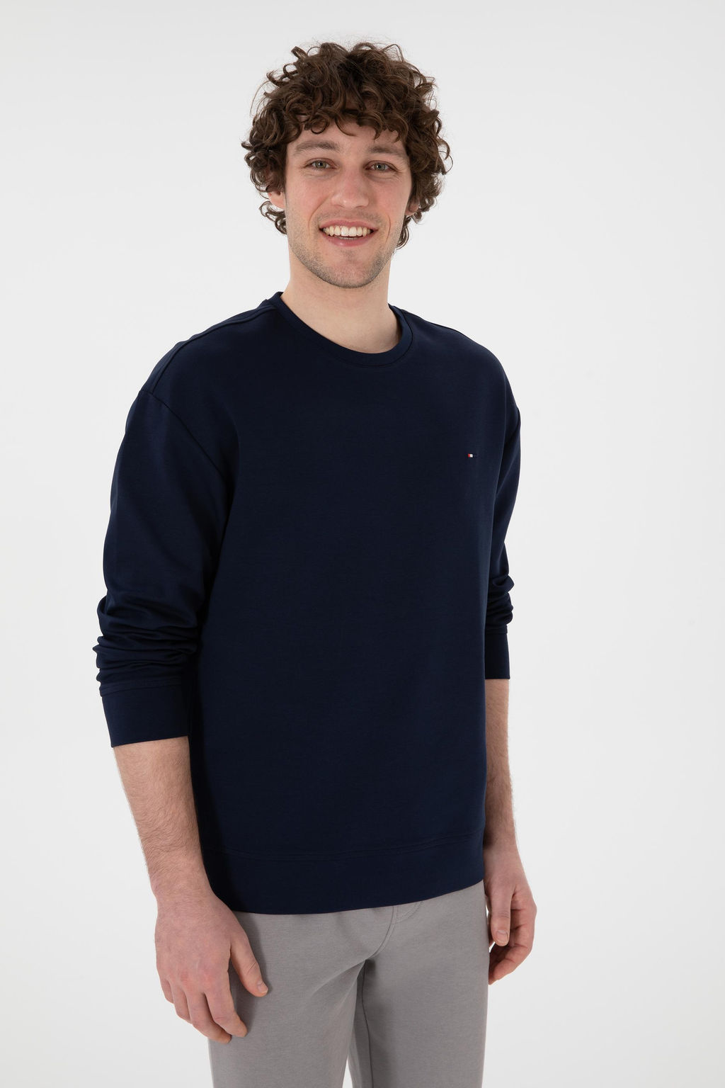 Erkek Comfort Fit Bisiklet Yaka Lacivert Sweatshirt Sepette S_rpriz _ndirim - U.s. polo assn фото 3