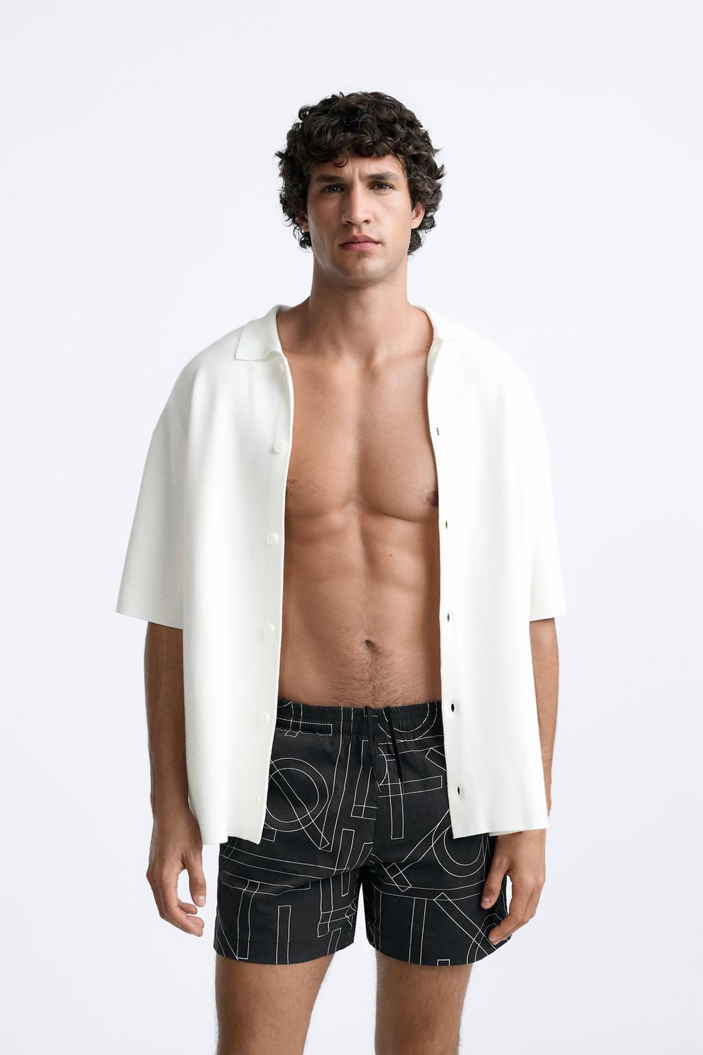 GEOMETRIK DESENLI REGULAR DENIZ SORTU - Zara фото 4