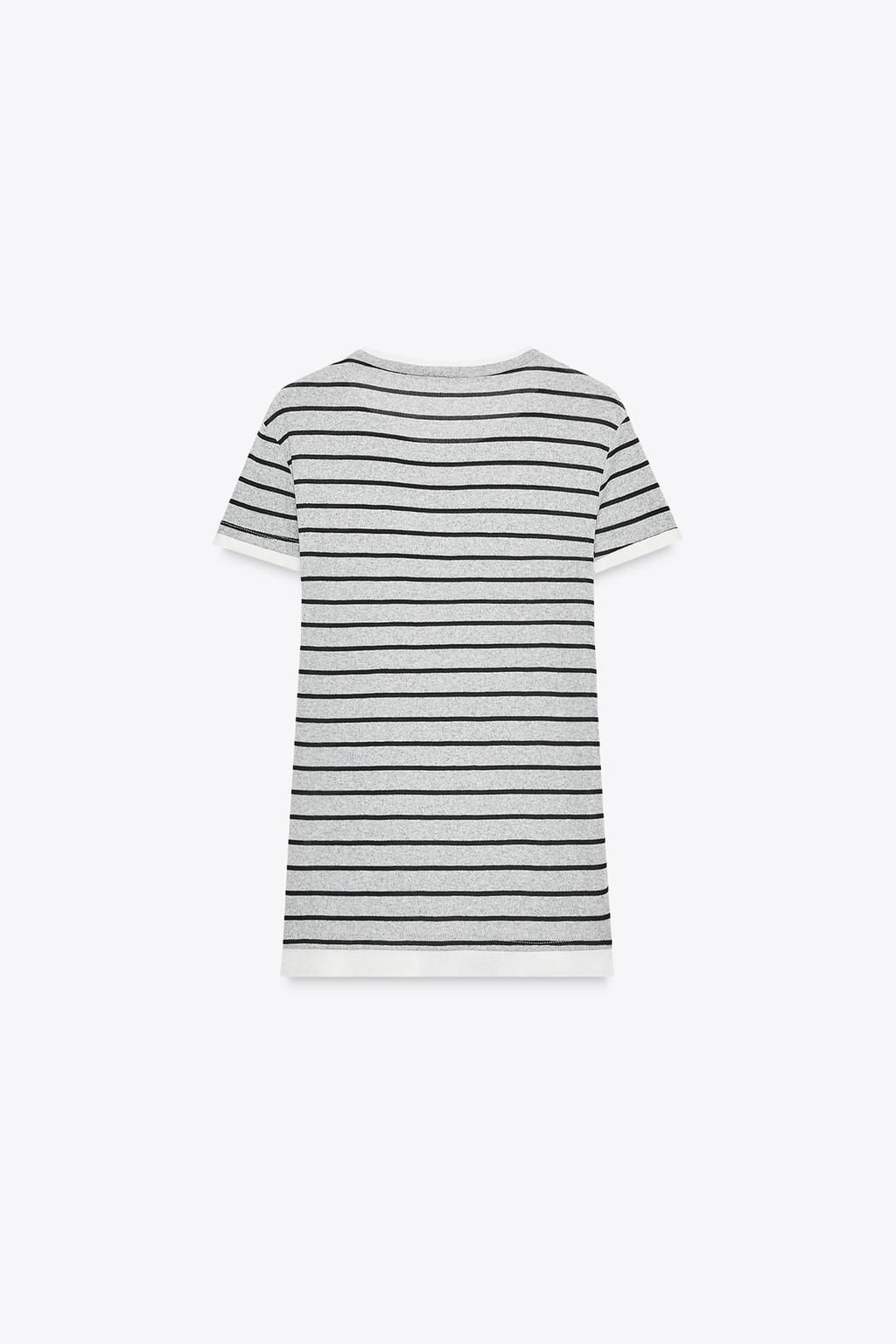 DOUBLE STRIPE T-SHIRT - Zara фото 19