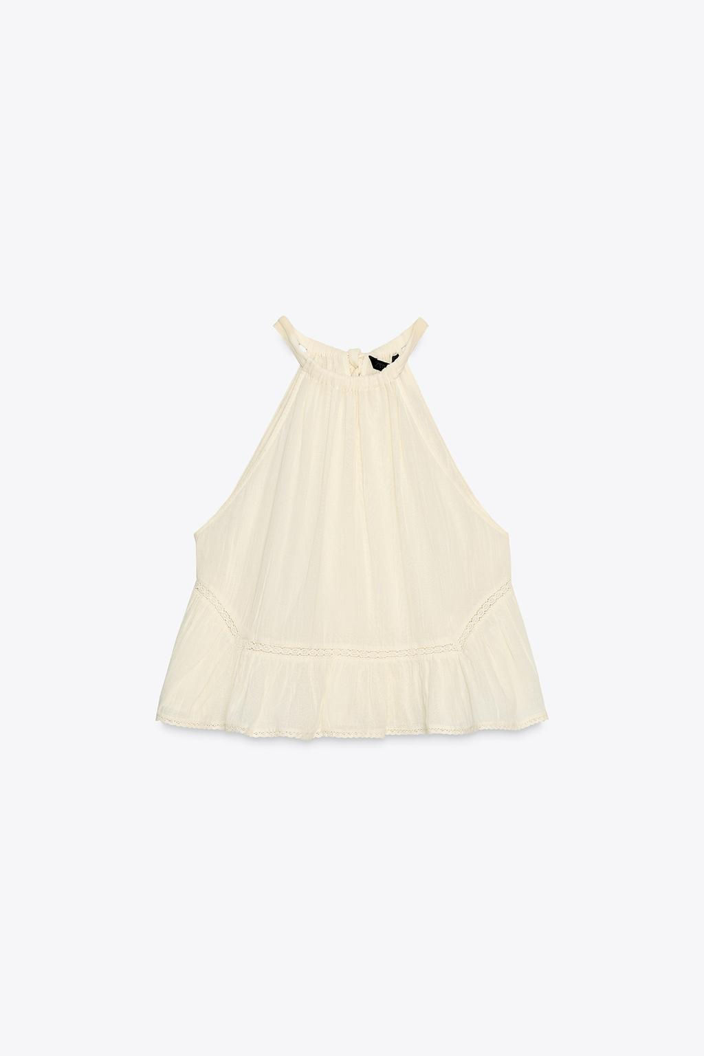 EMBROIDERED GAUZE TOP - Zara фото 14