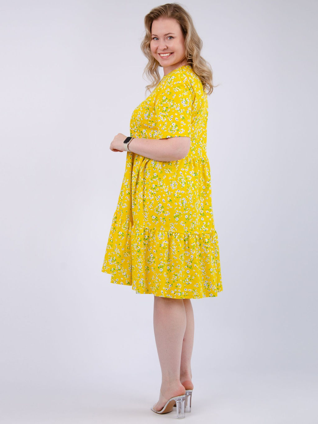 Платье "Касадея" жёлтое, трикотаж