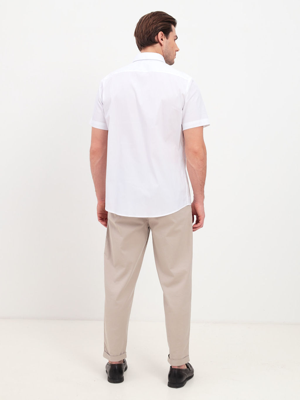 Сорочка мужская короткий рукав GREG 113/207/0072/ZN/1p STRETCH  фото 9