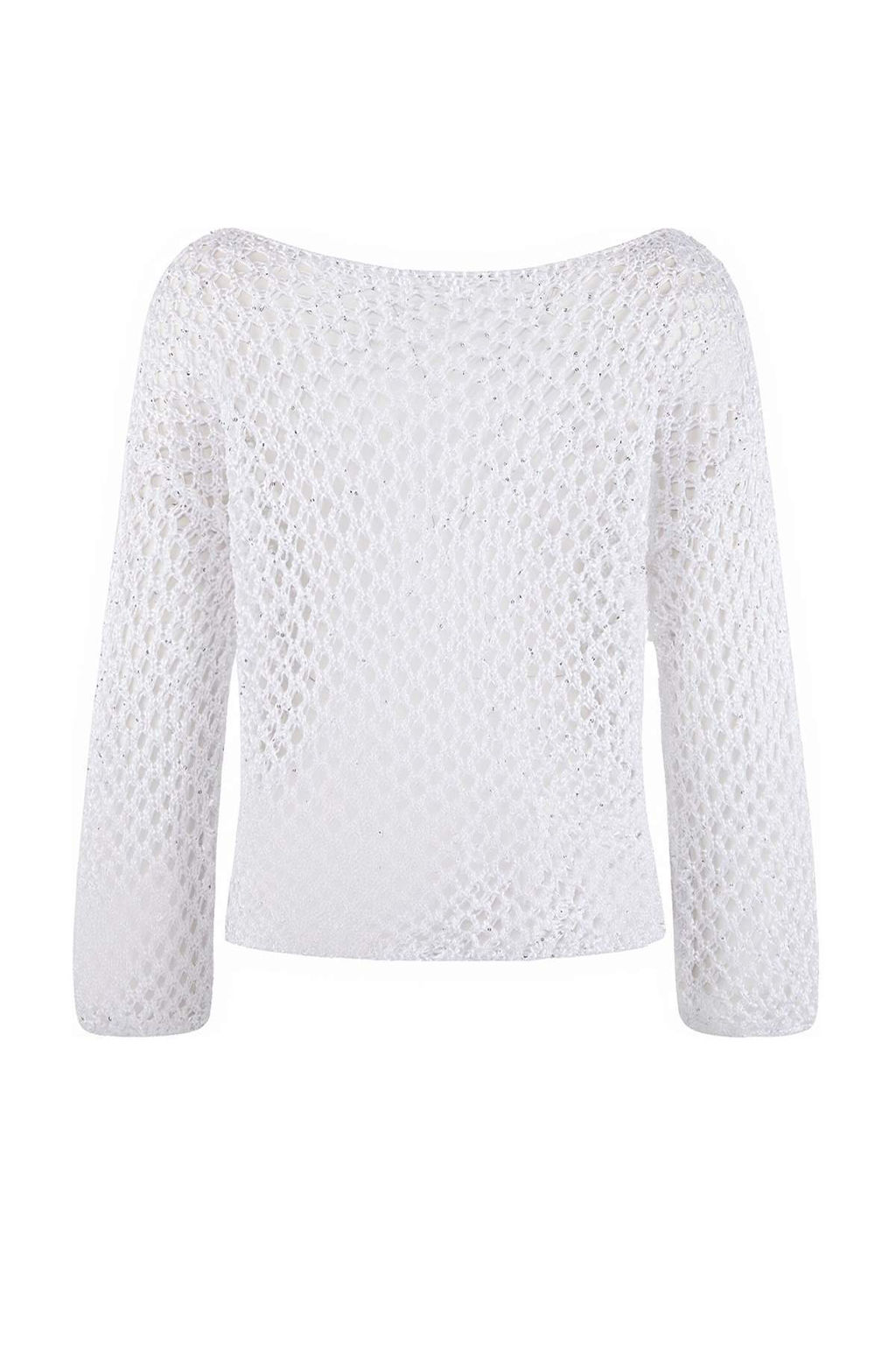 Alt?n Payetli Iplik Ajurlu Kay?k Yaka Triko Kazak TWOSS26KZ00005 - Trendyolmilla фото 6