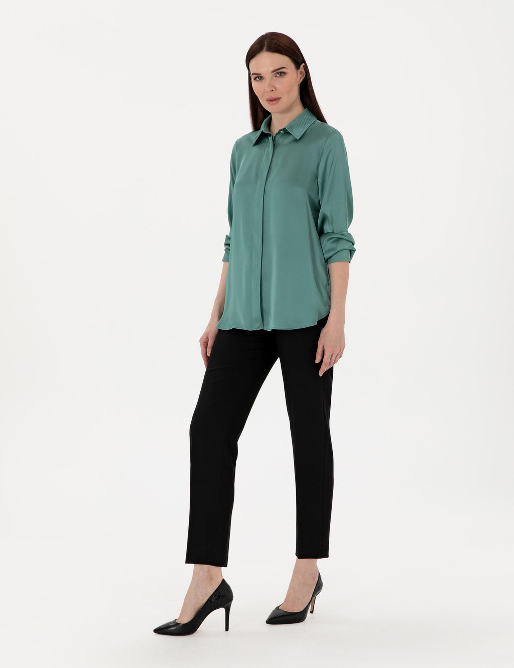 Ye_il Comfort Fit Uzun Kollu G_mlek - Pierre cardin фото 4