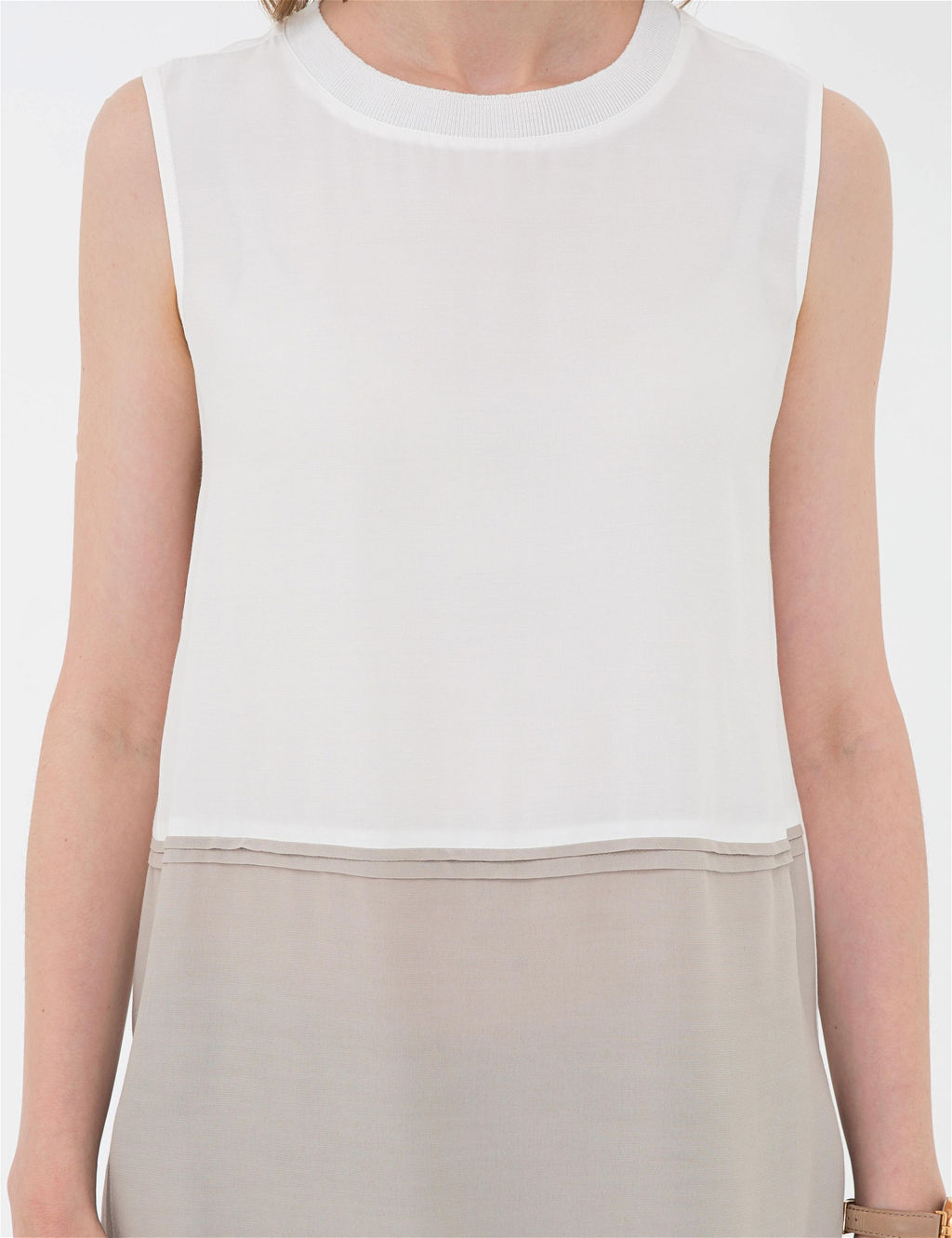 Ekru Regular Fit Kolsuz Bluz - Pierre cardin фото 6