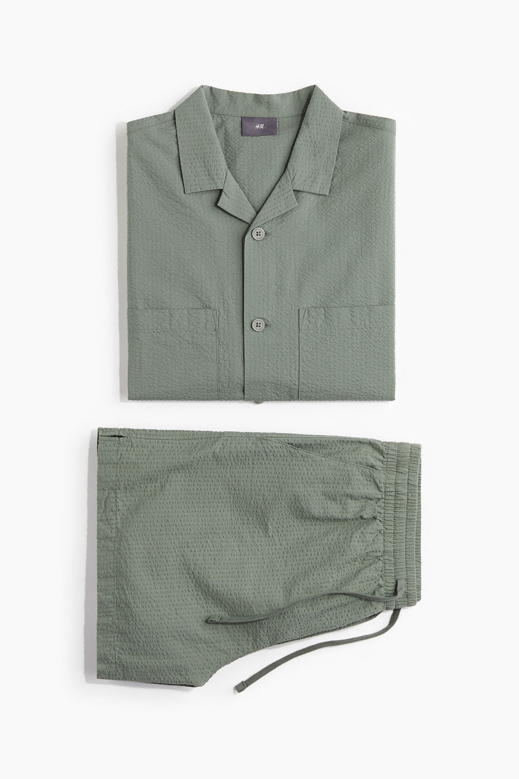 Camisa y pantal?n corto de pijama en sirsaca - H&m фото 2