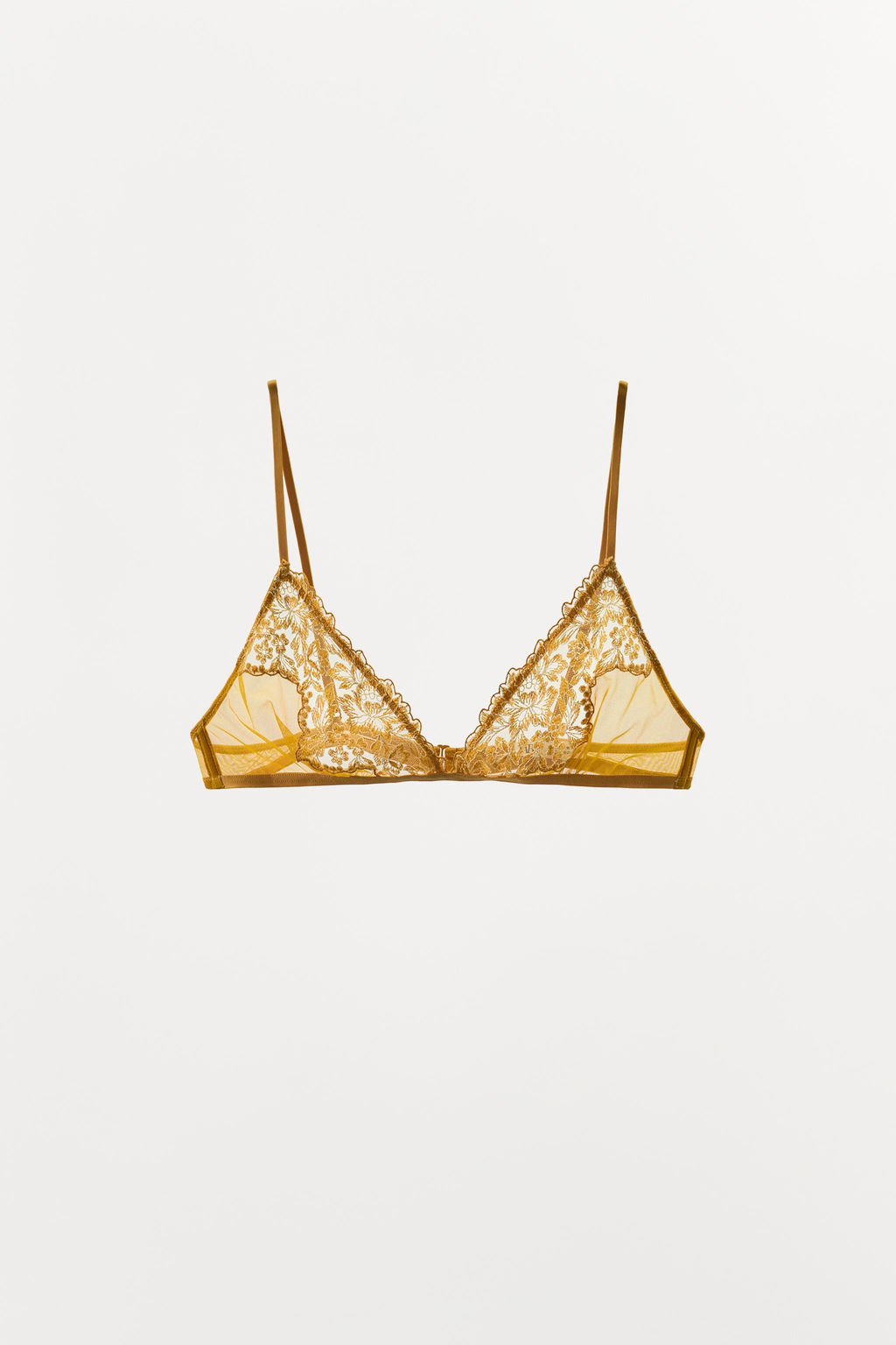 MESH LACE TRIANGLE BRALETTE - Zara фото 5