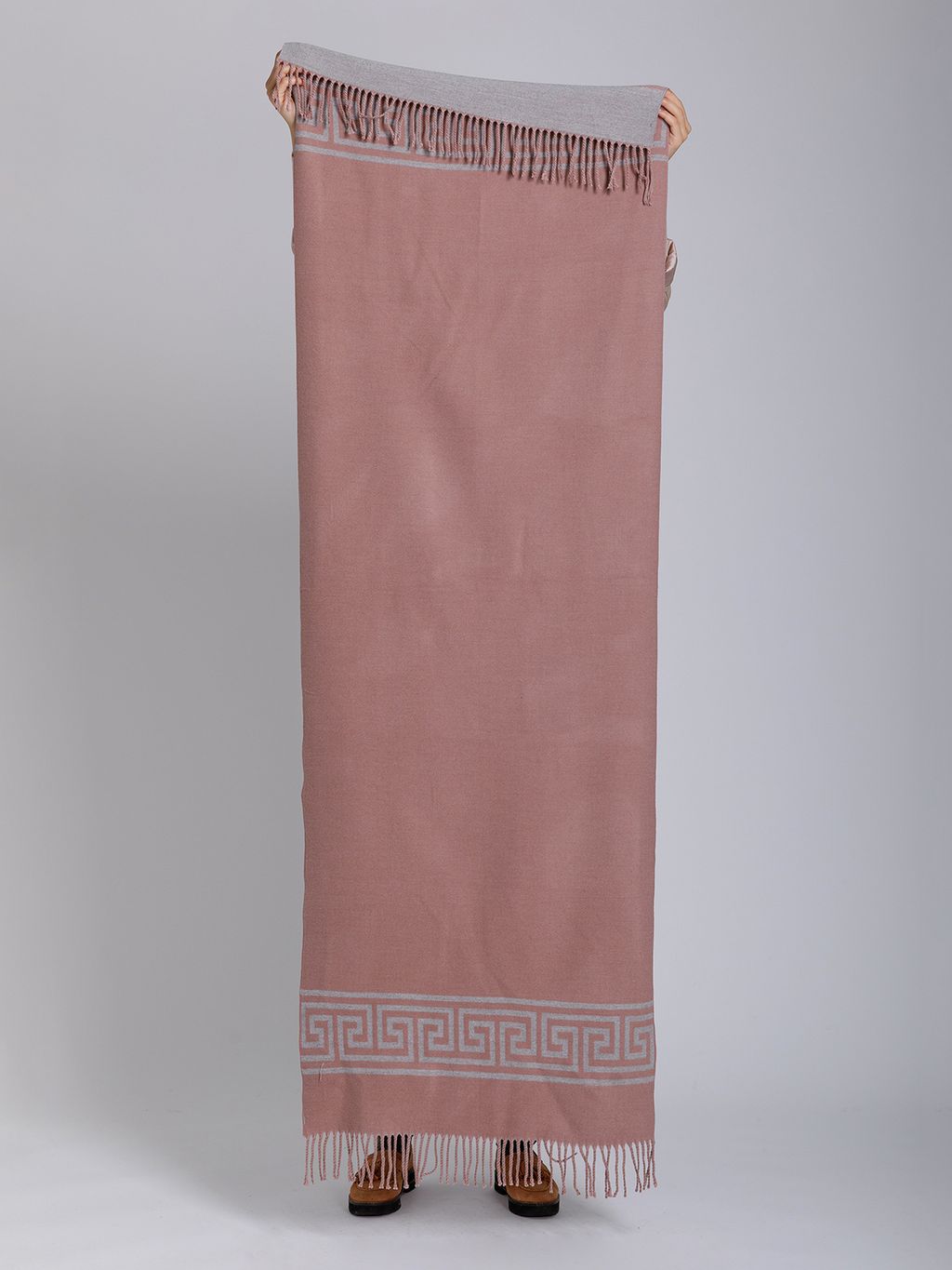 В составе шерсть и кашемир! теплый двусторонний палантин - Tantino фото 2