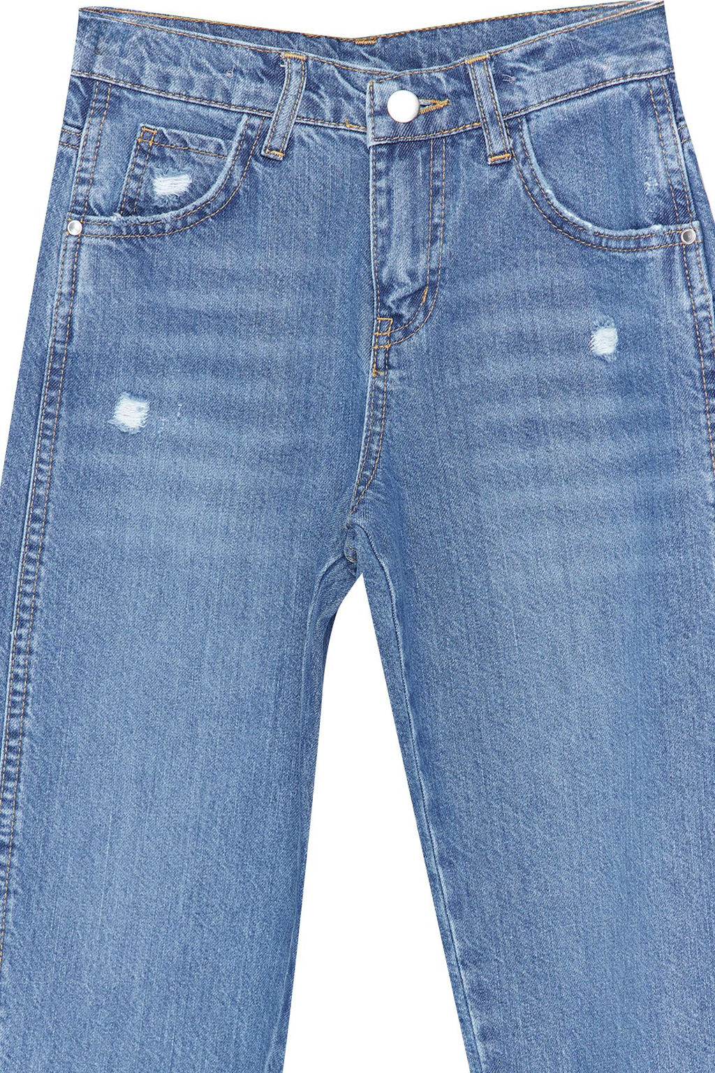 Koyu Mavi Erkek Cocuk Baggy Pamuklu Ayarlanabilir Lastikli Denim Pantolon Jean TKDSS24PL00005 - Trendyolmilla фото 10