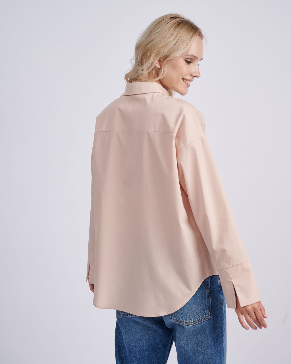 Блузка женская дл. рук. KATHARINA KROSS KK-B-0004V-пудровый  фото 8