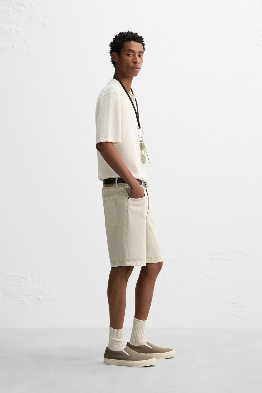 COTTON-BLEND KNIT POLO SHIRT - Zara фото 4