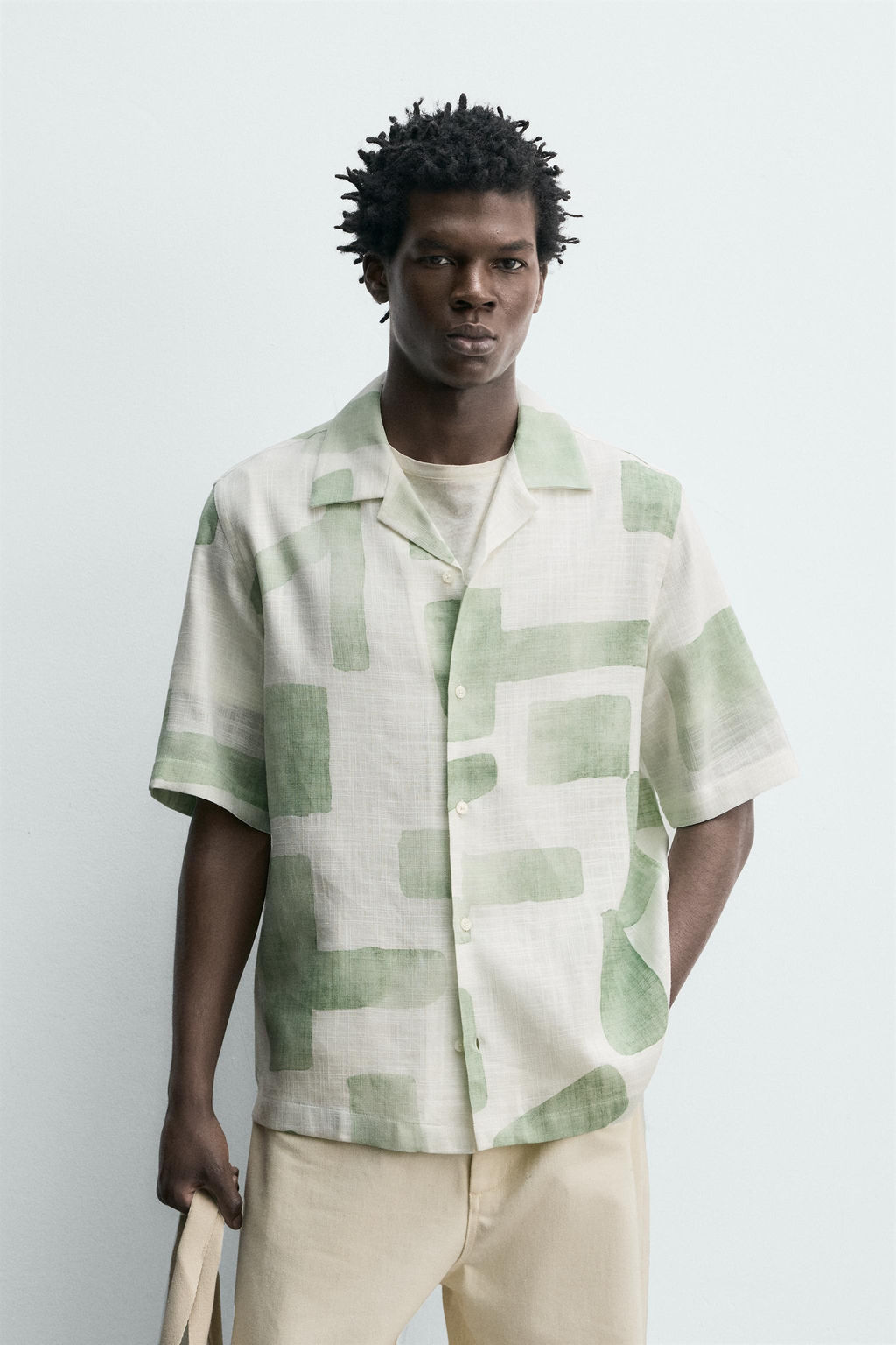 CAMISA FLUIDA ESTRUCTURA / Verdes - Zara фото 2