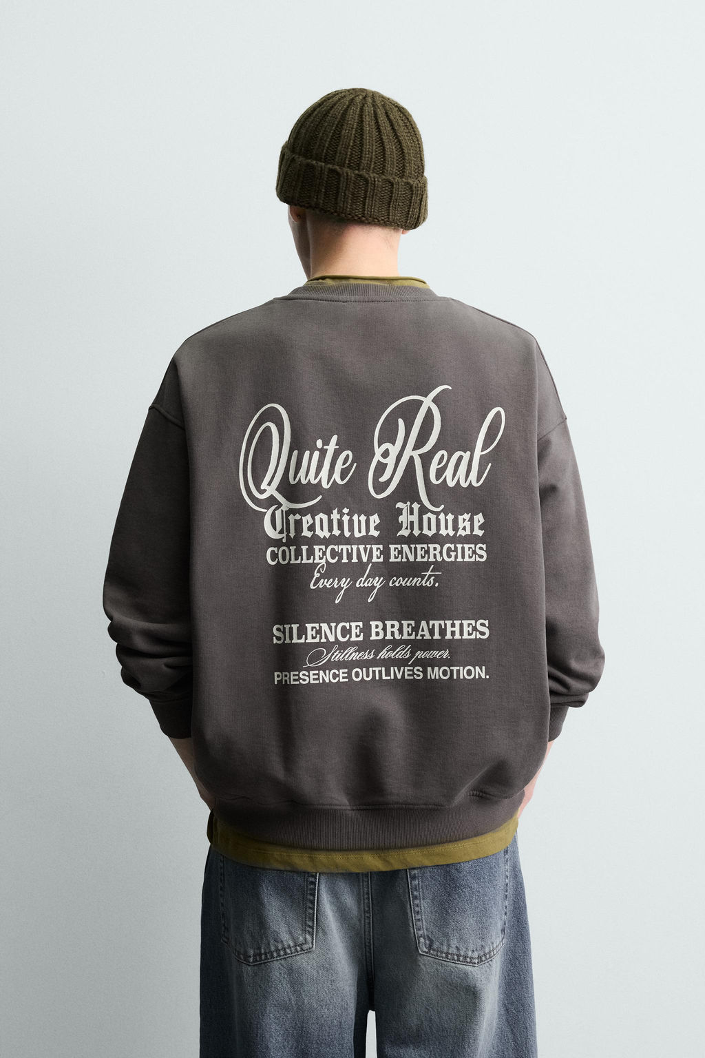 PRINTED CREW NECK SWEATSHIRT - Zara фото 3