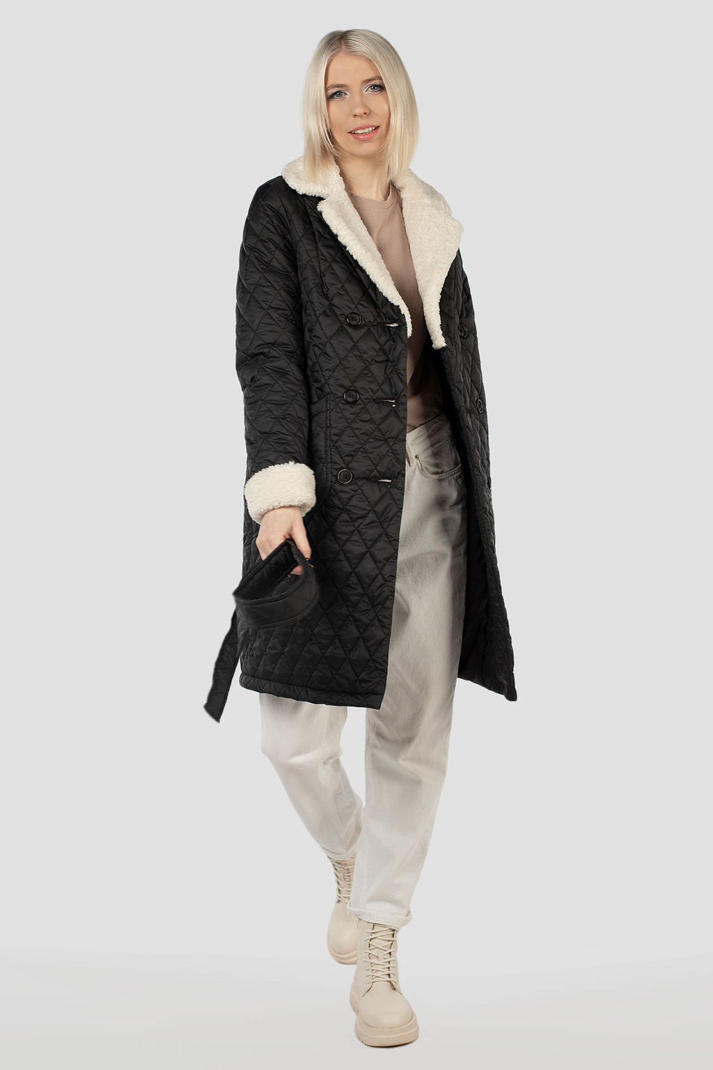 Куртка женская зимняя (пояс) - El podio фото 3