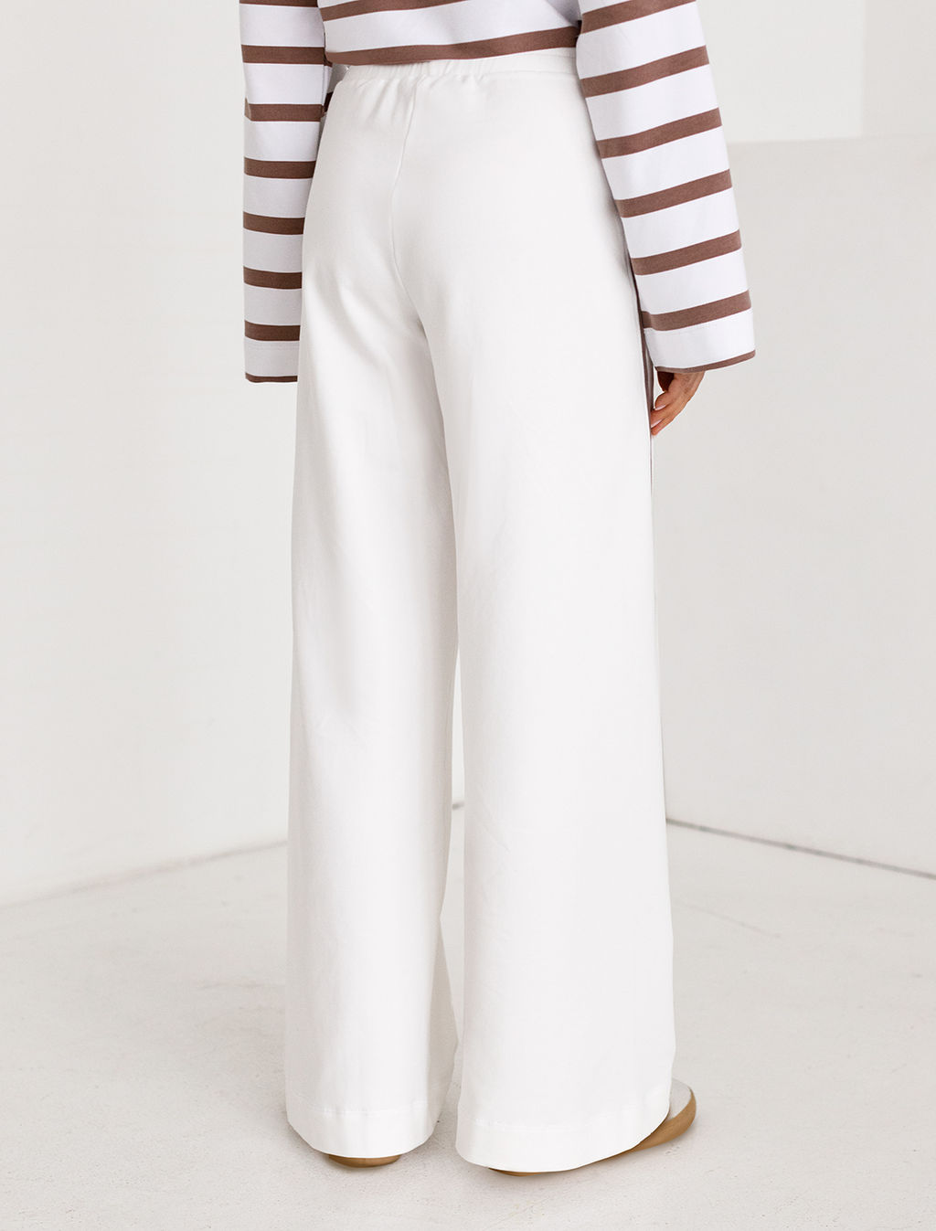VILATTE / Свободные брюки из эластичного футера двухнитки  фото 5