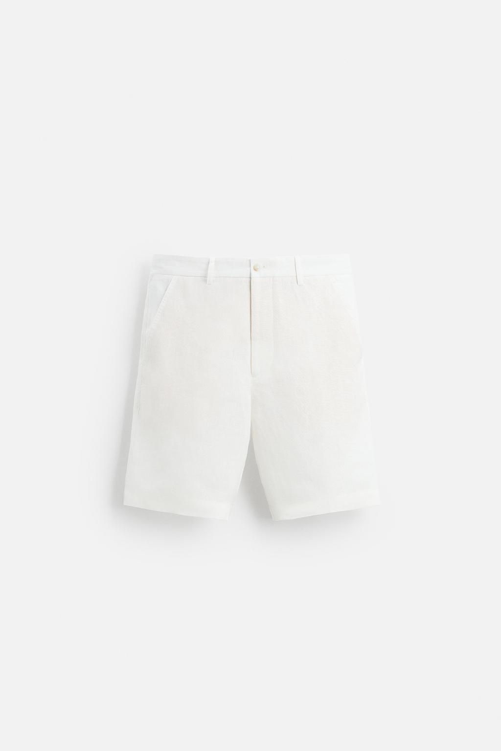 100% LINEN BERMUDA SHORTS - Zara фото 15