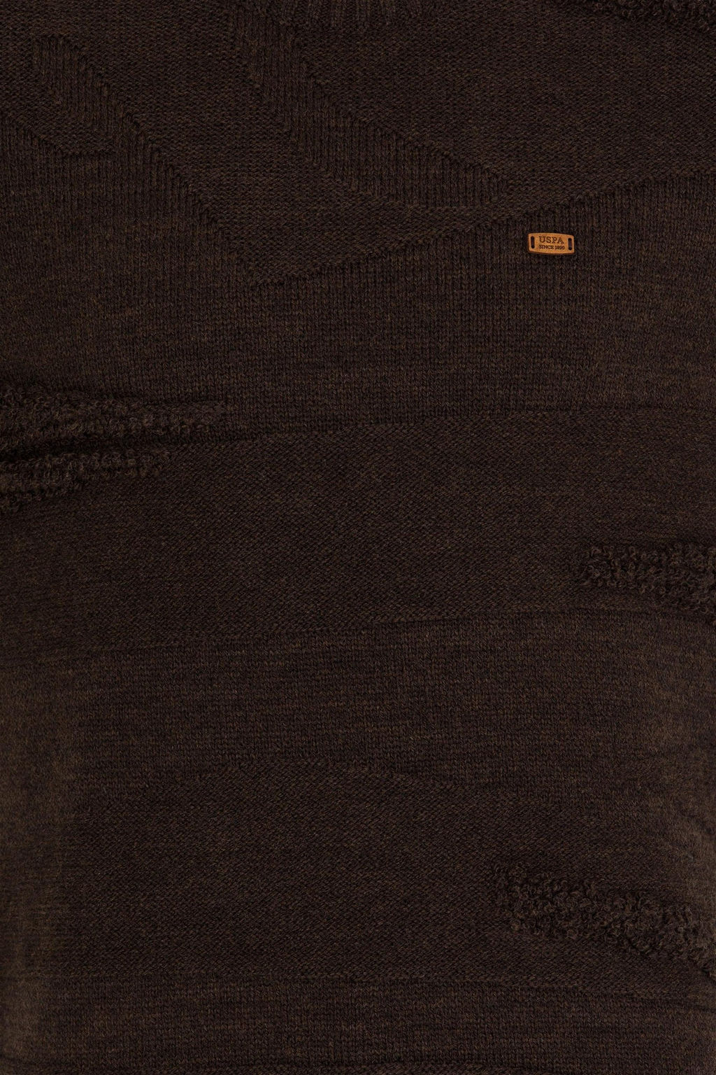 U. S. Polo Assn Мужской вязаный свитер кокосового цвета с круглым вырезом - U.s. polo assn фото 12