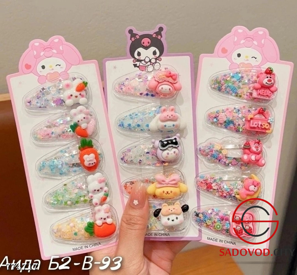 Заколки для волос в стиле аниме 5 шт