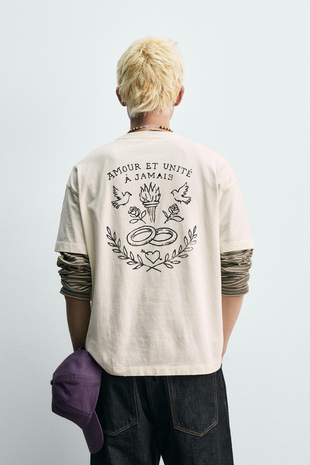 CAMISETA TEXTOS ESTAMPADOS / Blanco