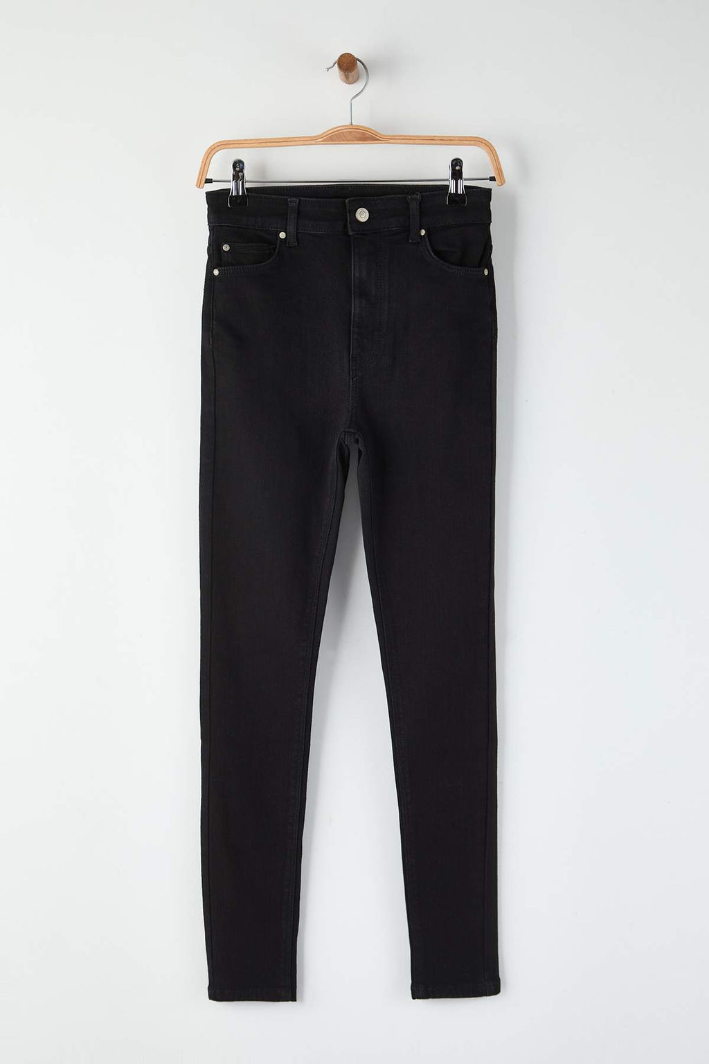 Siyah Vucudu Saran Esnek Yuksek Bel Skinny Jeans TWOSS25JE00051 - Trendyolmilla фото 5