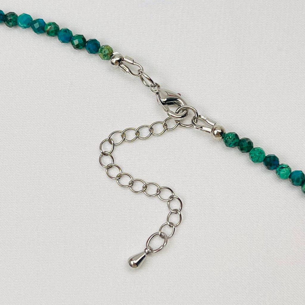 Чокер из Обсидиана и Хризоколлы 38 см +