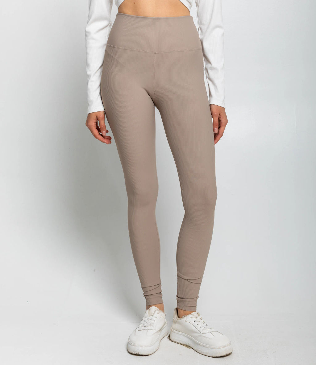 Леггинсы #КТ9991, бежево-серый