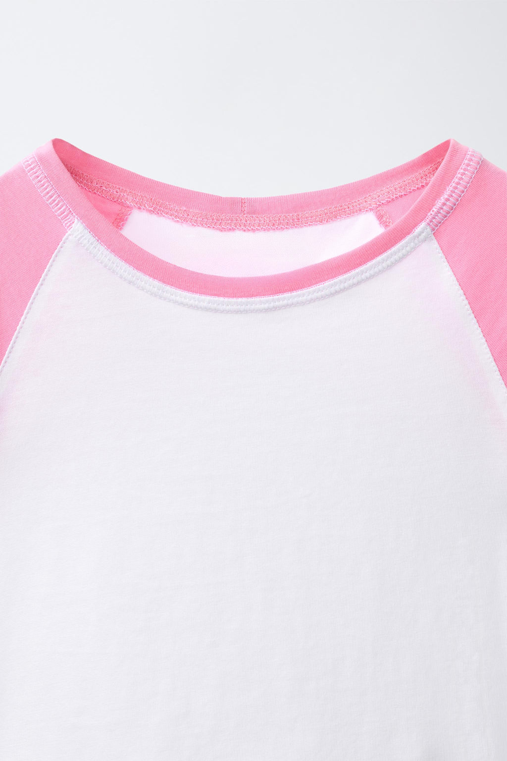 CAMISETA MANGA RANGL?N / Rosa / Blanco - Zara фото 4