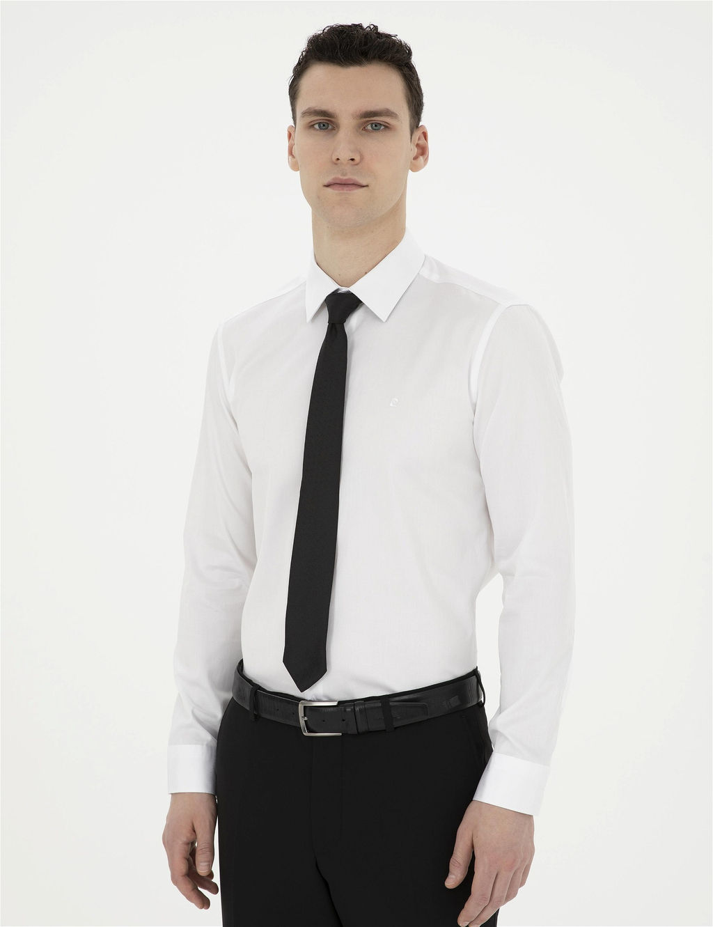 Beyaz Slim Fit Uzun Kollu Basic G_mlek - Pierre cardin фото 3