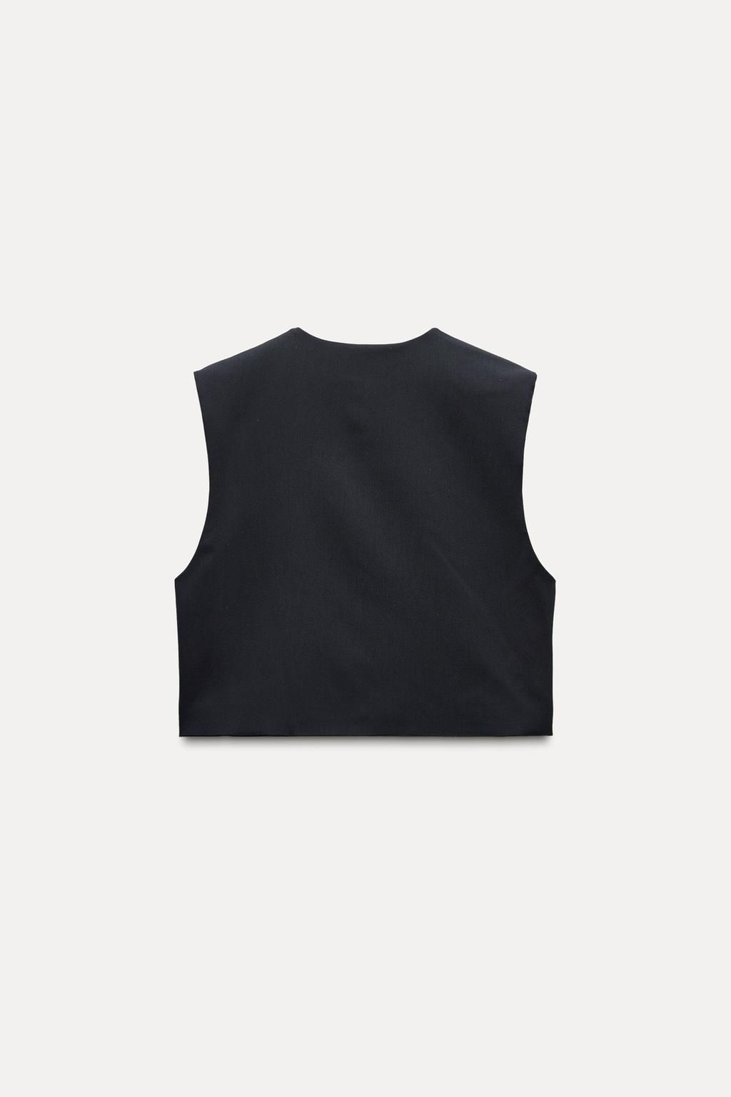 SHORT WAISTCOAT WITH SHOULDER PADS - Zara фото 4