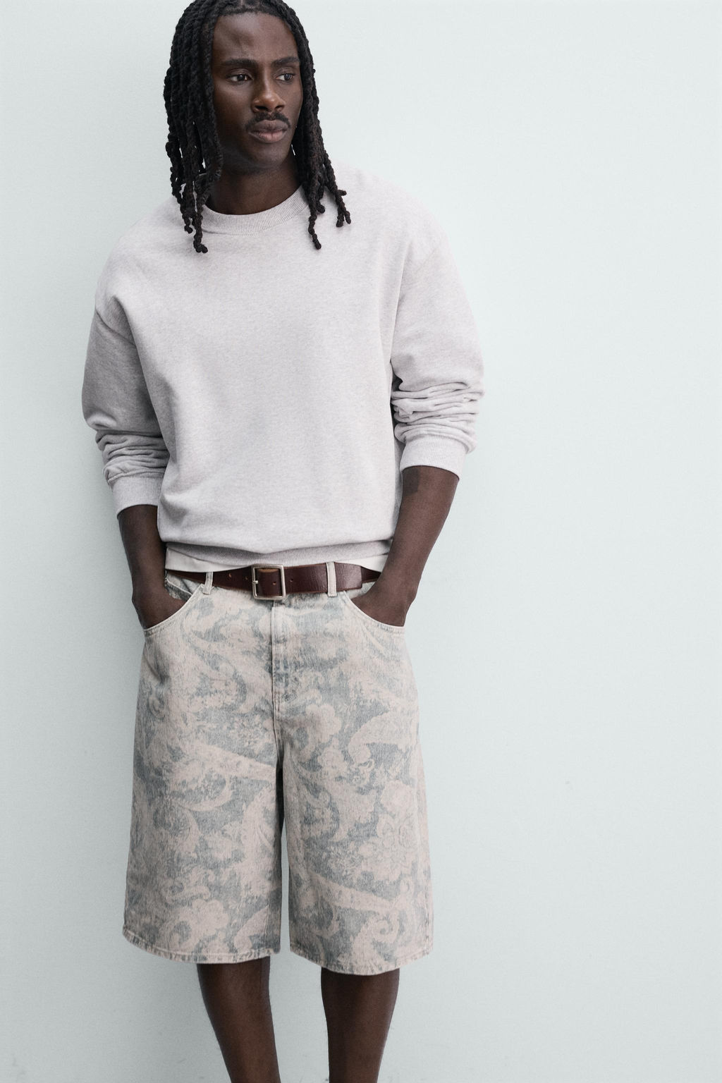 BERMUDA JOGGER RELAXED FIT INTERLOCK / Azul lavado - Zara фото 5