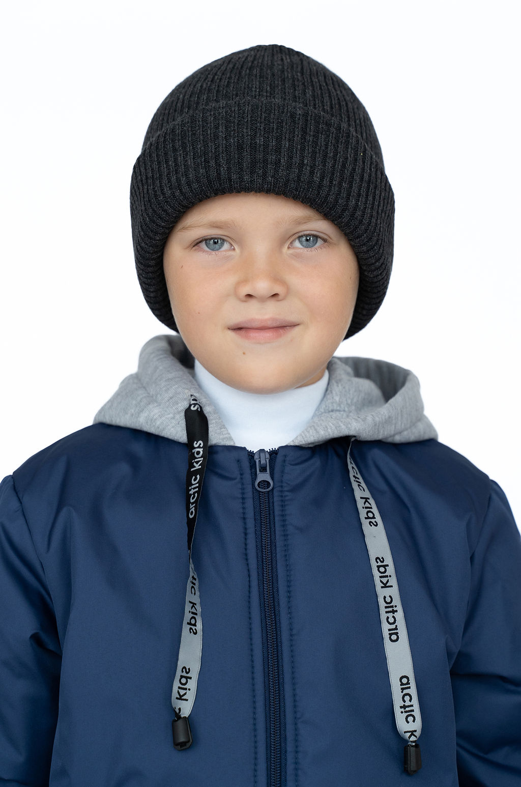 Шапка вязаная антрацит