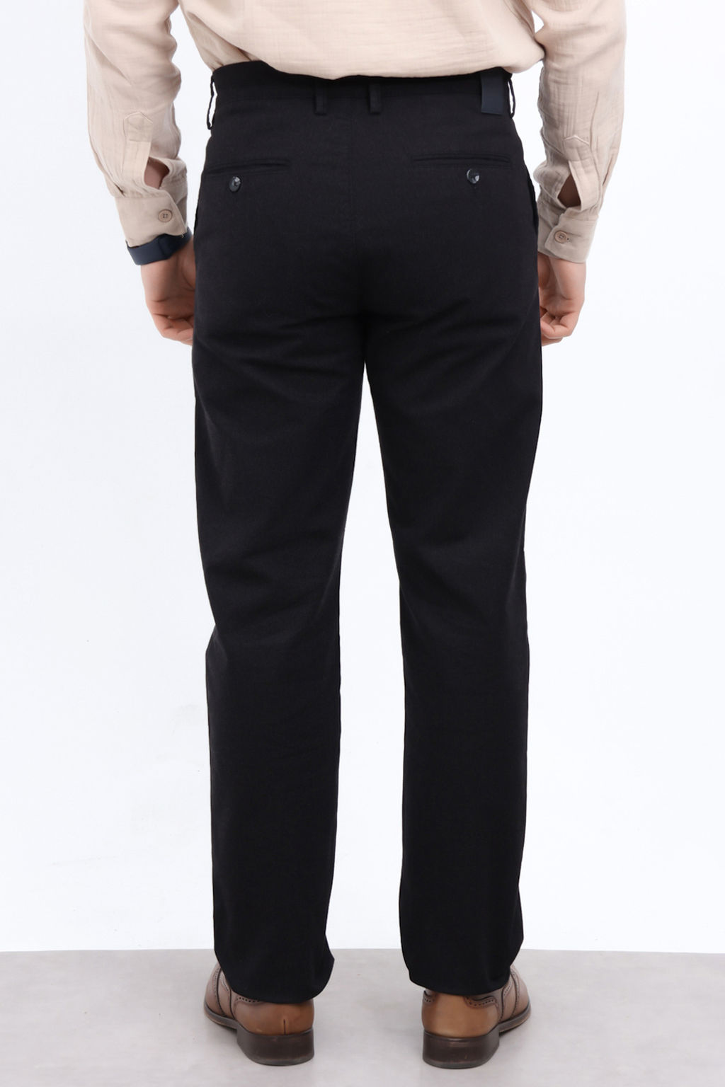 Siyah Erkek Dokuma Kumas Pantolon TMNAW26PL00032