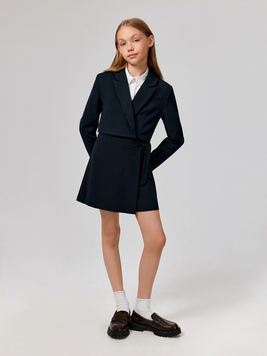 ACOOLA / Жакет детский для девочек Mikaela_jk темно-синий  фото 3