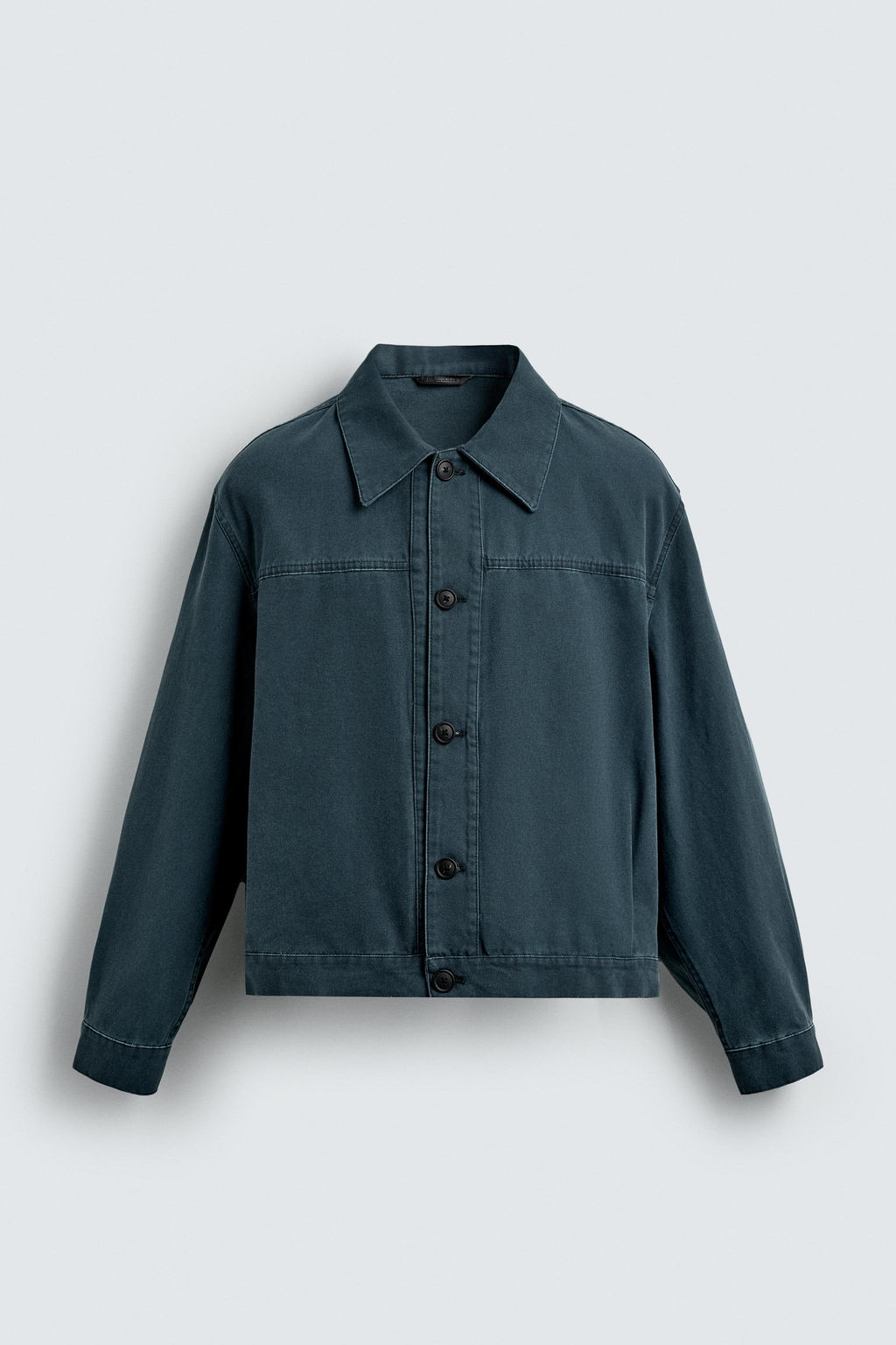 WASHED CROPPED FIT JACKET - Zara фото 7
